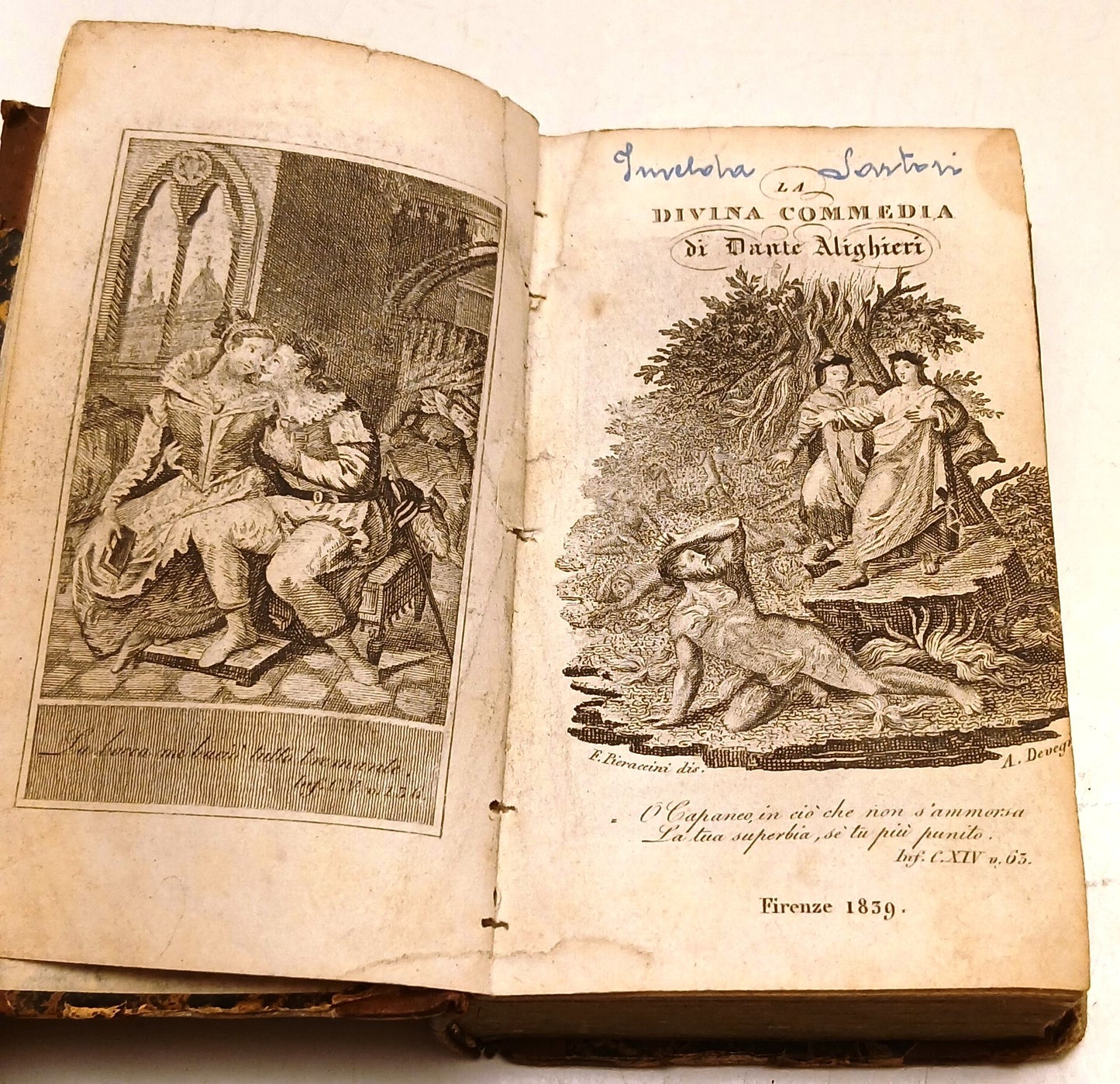 La Divina Commedia volume I Inferno - Dante Alighieri - 1839 - ZFS113