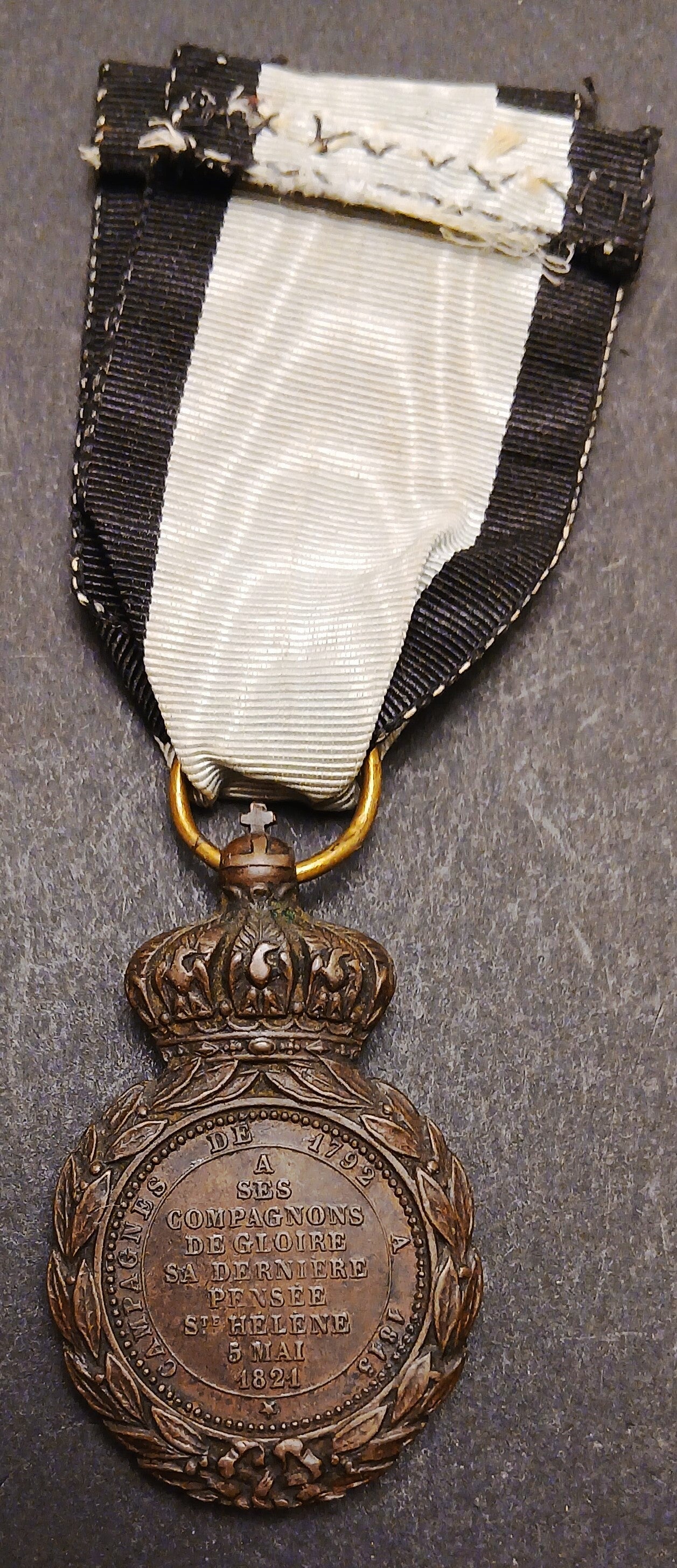 CB- Medaglia Napoleone Imperatore Helene 5 Mai 1821 - con nastrino - GTTS192