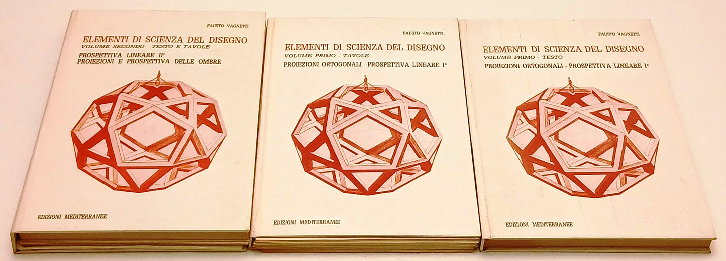 Elementi di scienza del disegno 3 volumi - Fausto Vagnetti- Mediterranee- YFS231
