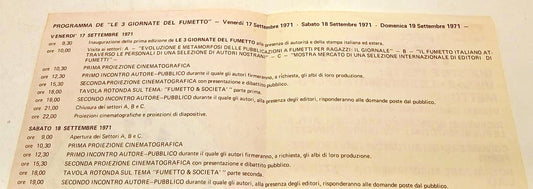 CV- Programma Fiera Internazionale Genova Tre giornate del Fumetto 1971- RVSa960
