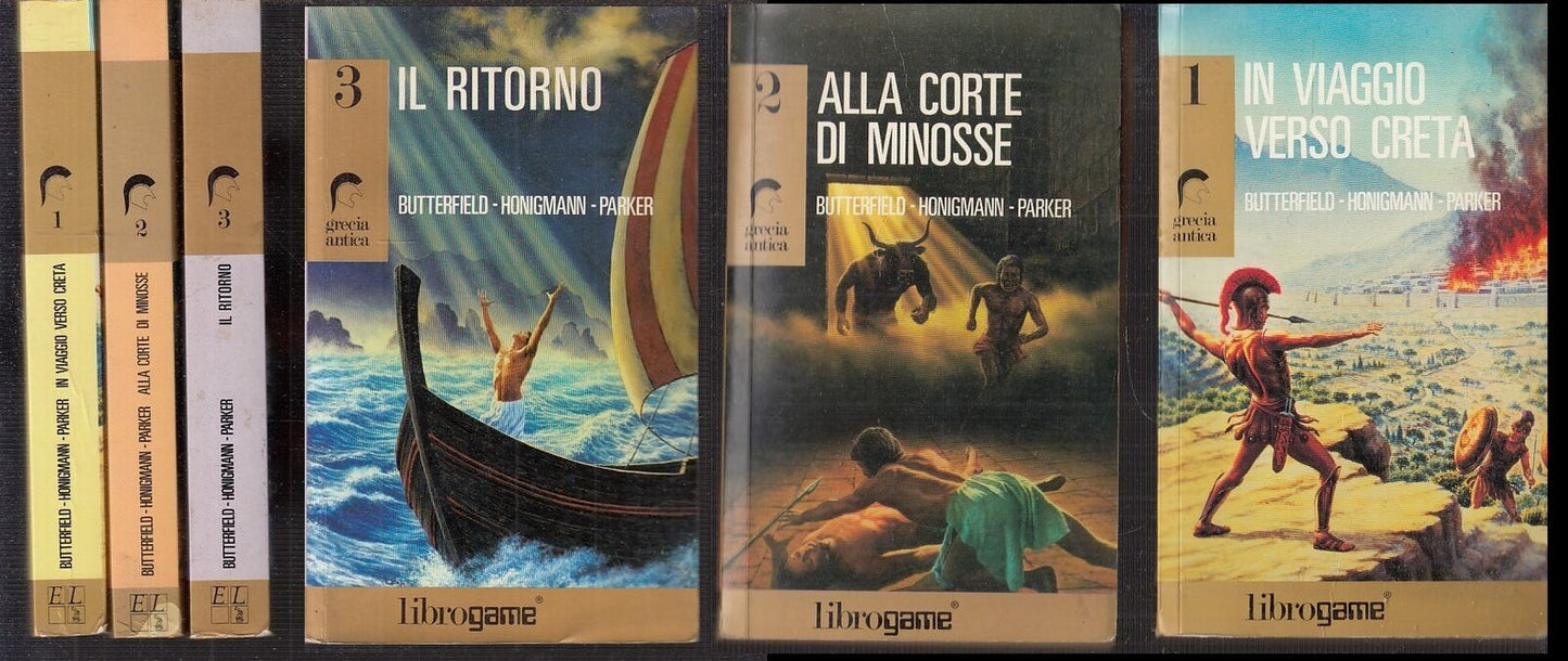 LF- GRECIA ANTICA 1/3 COMPLETA - BUTTERFIELD PARKER - LIBROGAME --- 1987- B- YFS