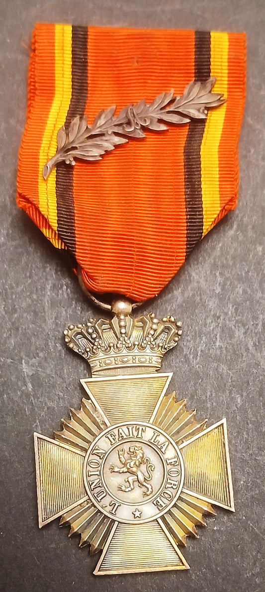 CB- Medaglia Belgio Croce al merito con barretta - L'unione fa la forza- GTTS211