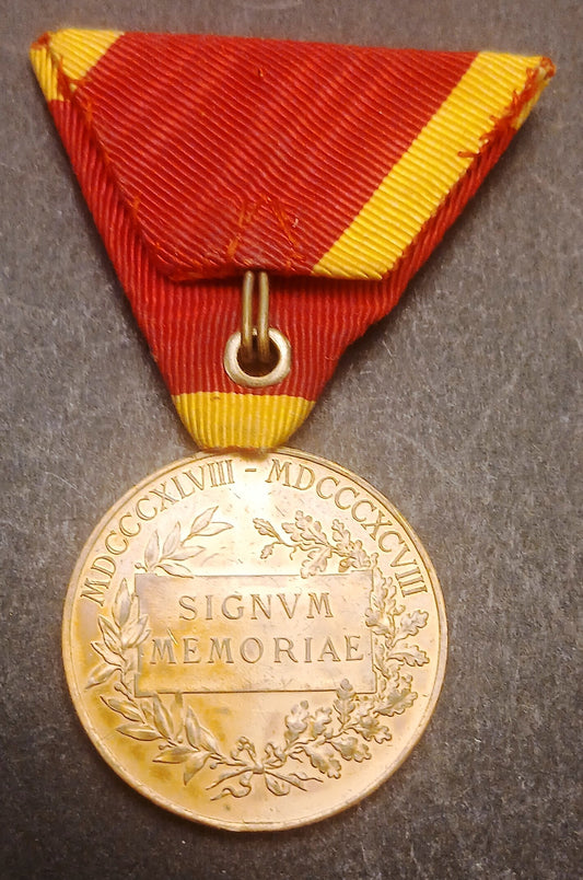 CB- Medaglia Austria 1848 - 1948 Francesco Giuseppe - con nastrino - GTTS215