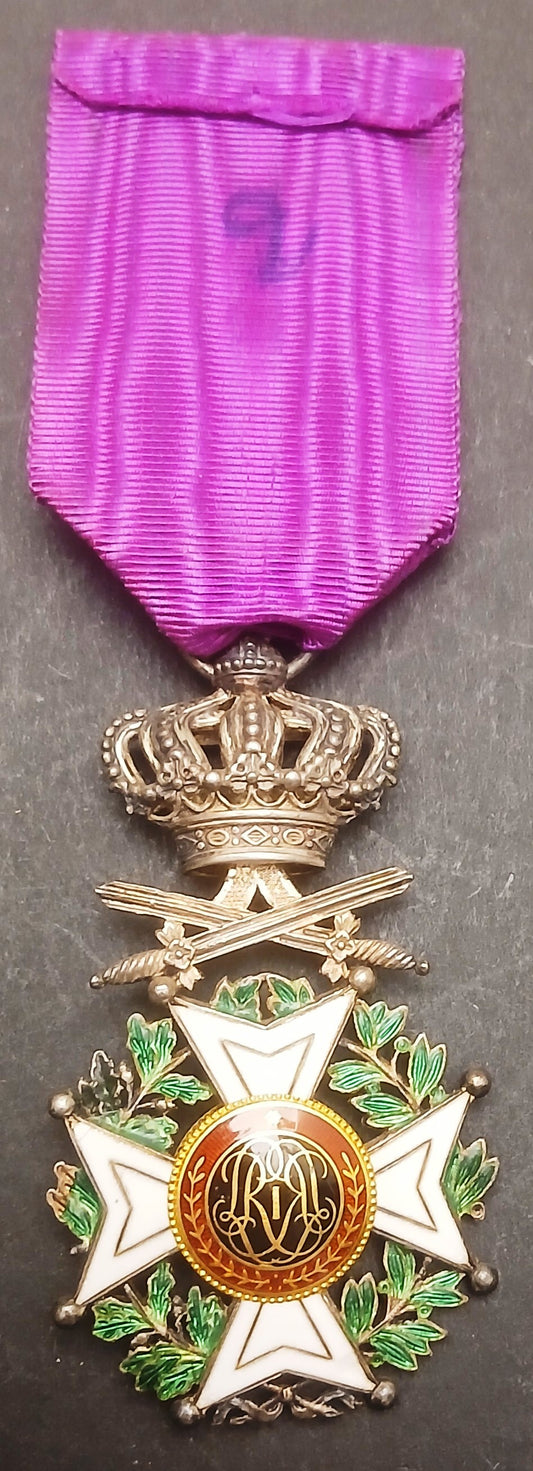 CB- Medaglia Croce Croix Belgio Chevalier Militaire l'ordre de Leopold - GTTS223