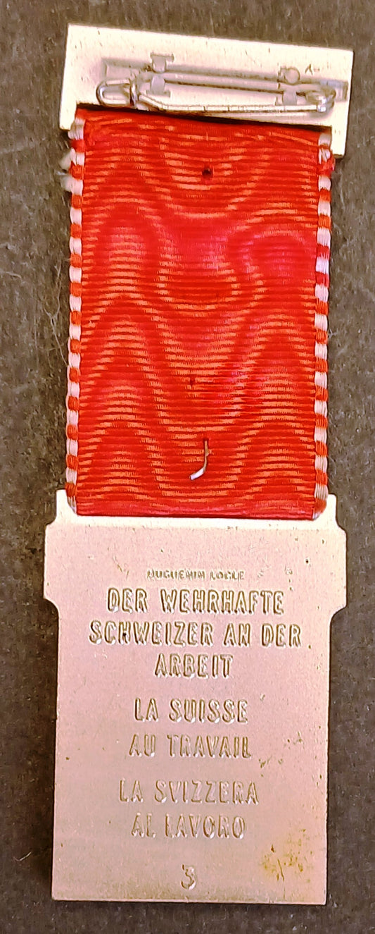 Medaglia Der Weherhafte Schweizer an der Arbeit- Swisse au travail 1960- GTTS285