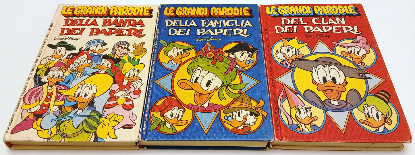 FD- LE GRANDI PARODIE 3 VOLUMI BANDA FAMIGLIA CLAN PAPERI - MONDADORI - C - N25