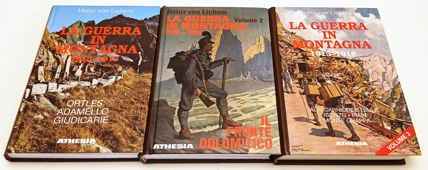 La guerra in montagna 1915-1918 3 volumi - Von Lichem - Athesia - 1a ed.- ZFS214