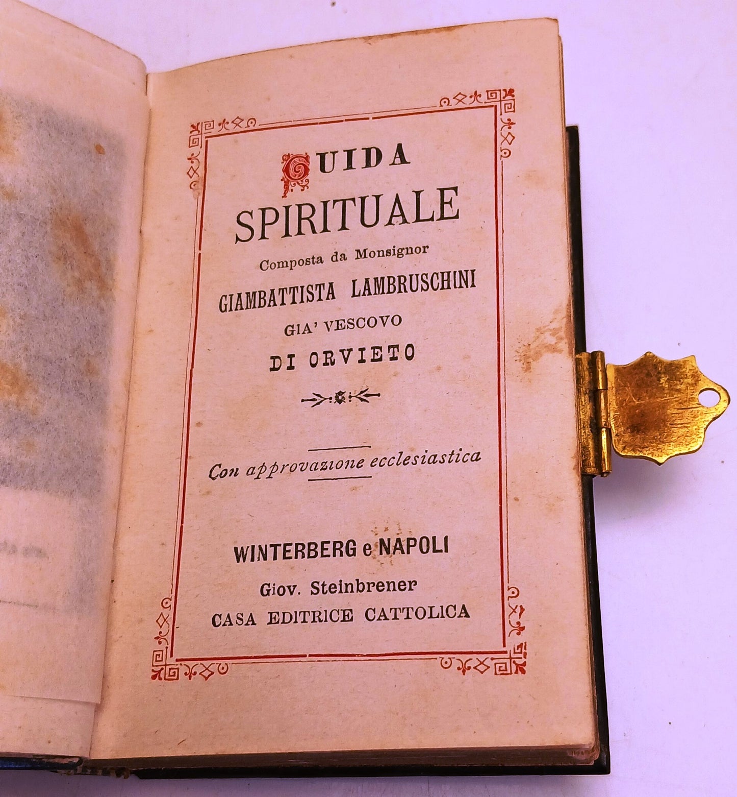 Guida Spirituale - Giambattista Lambruschini - Winterberg e Napoli -1889 - LCH8