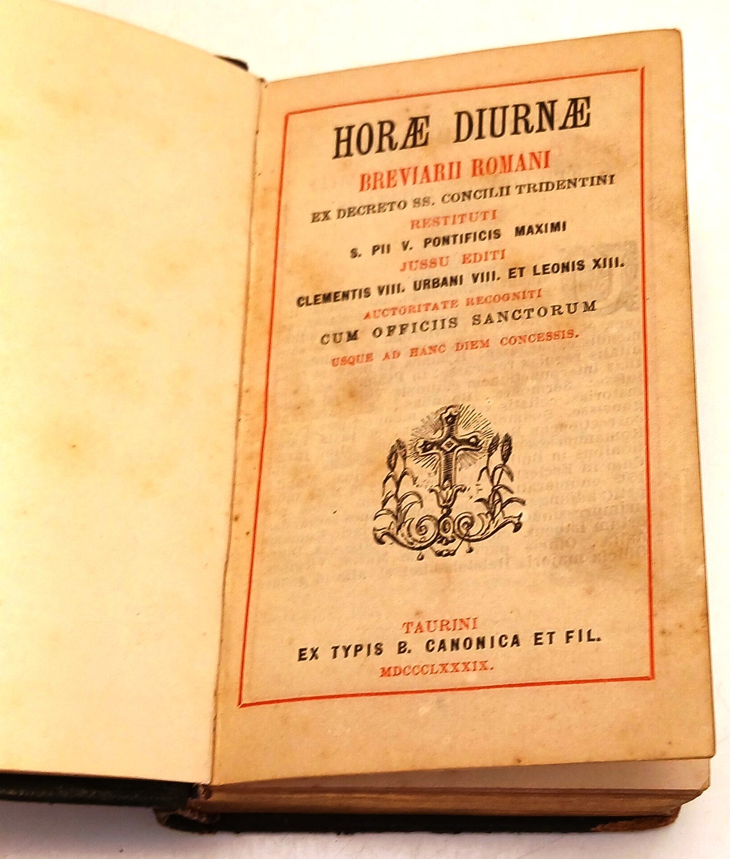 Horae Diurnae Breviarii Romani SS. Concilii Tridentini- Taurini- 1889- LCH2