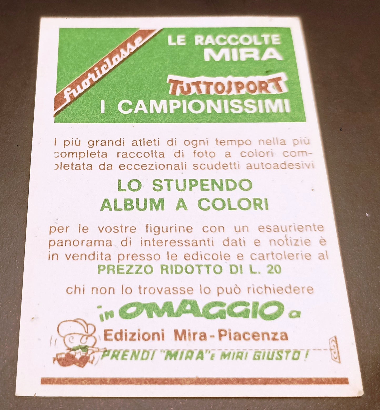 CYCLING CARD - MIRA - CAMPIONISSIMI n.254 - FAUSTO COPPI
