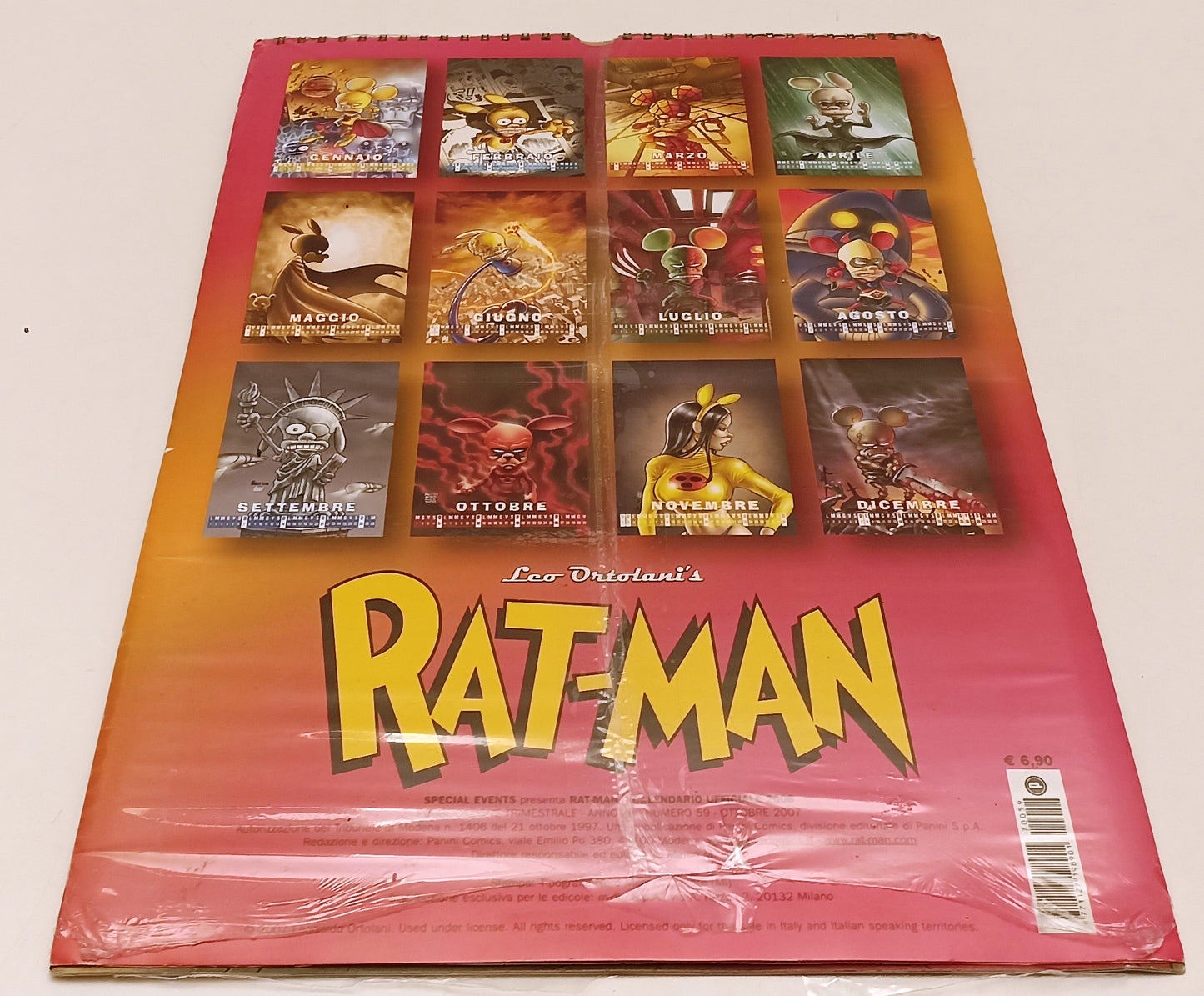 FC- CALENDARIO UFFICIALE RAT-MAN 2008 BLISTERATO - LEO ORTOLANI - PANINI - YFS362