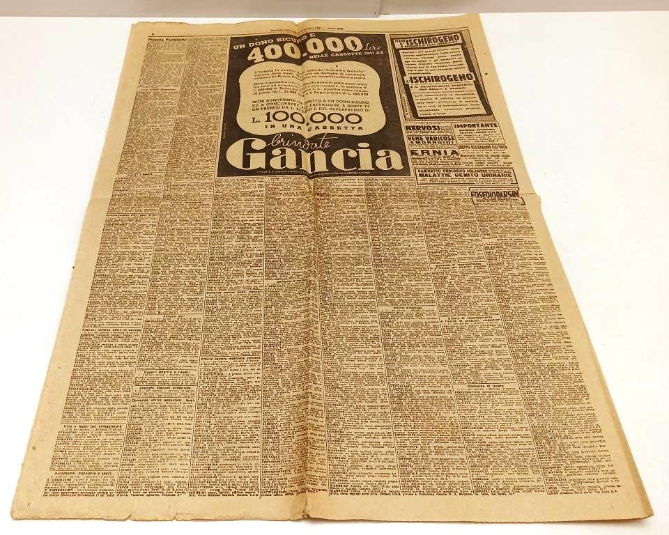 LR- CORRIERE DELLA SERA 9 OTTOBRE 1941 IL DUCE TRA IL POPOLO DI PARMA - RVSa507