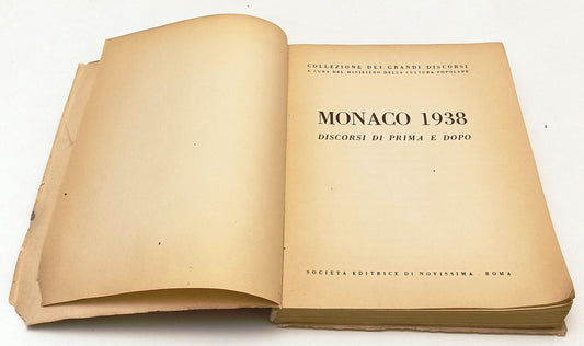 LS- MONACO 1938 DISCORSI DI PRIMA E DOPO -- NOVISSIMA --- 1938 - B - YFS327
