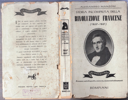 LS- STORIA INCOMPIUTA RIVOLUZIONE FRANCESE- ALESSANDRO MANZONI- BOMPIANI- YFS669