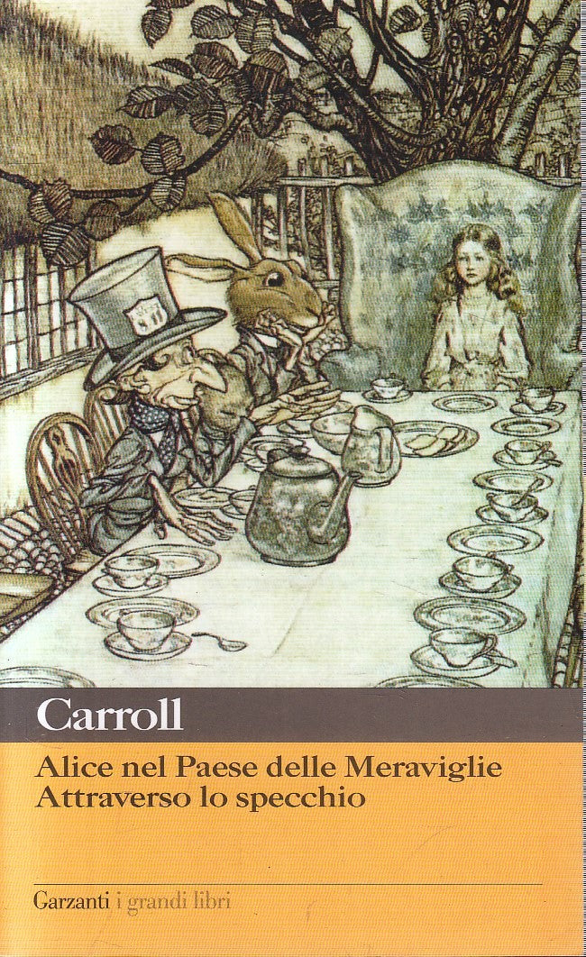 LN- ALICE NEL PAESE DELLE MERAVIGLIE ATTRAVERSO SPECCHIO- CARROLL- GARZANTI- XFS