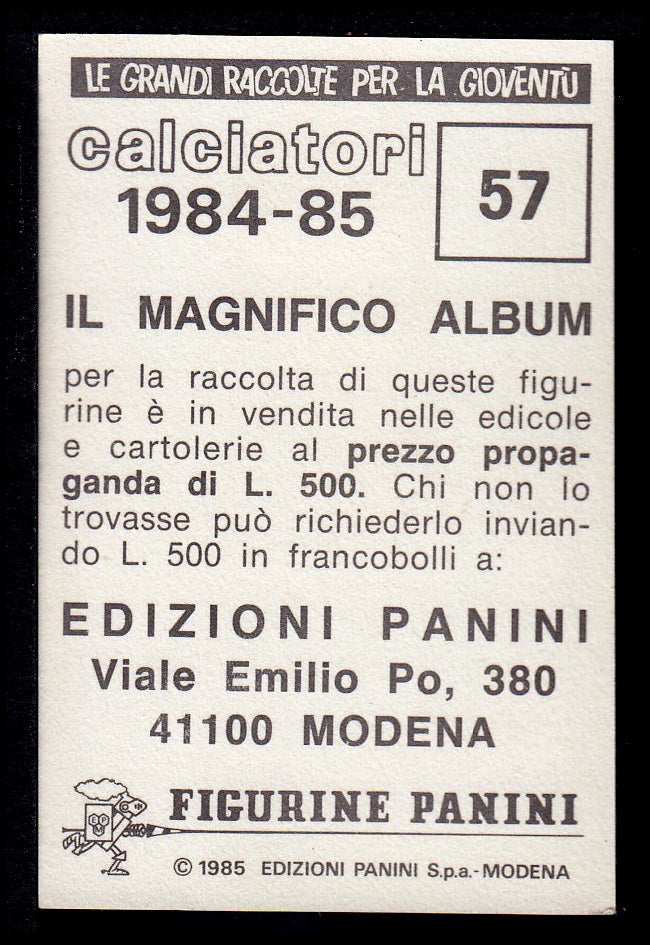 Figurine Panini - Calciatori 1984/85 - Mancolista AVELLINO