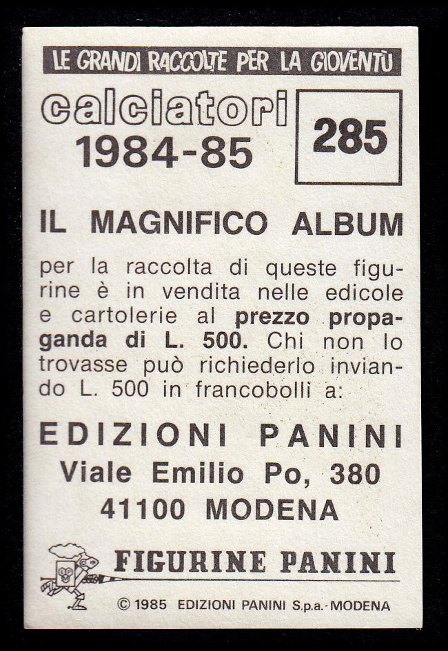 Figurine Panini - Calciatori 1984/85 - Mancolista UDINESE