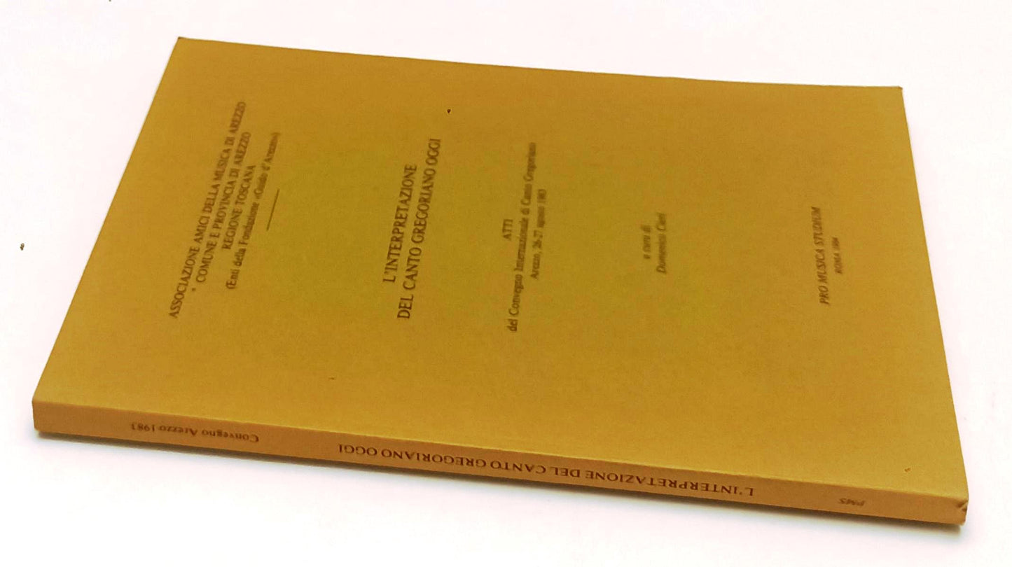 LT- L'INTERPRETAZIONE DEL CANTO GREGORIANO OGGI- PRO MUSICA STUDIUM- 1984-YFS667