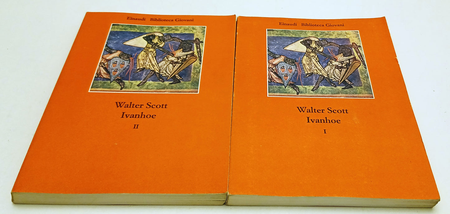 LN- IVANHOE VOLUMI 1/2 - WALTER SCOTT- EINAUDI- BIBLIOTECA GIOVANI- 1975- B- XFS