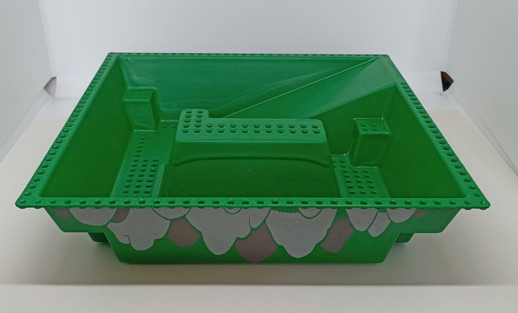 GG- LEGO ORIGINALI - PIASTRA SAGOMATA BASEPLATE VERDE PIRATI CASTELLO TESORO