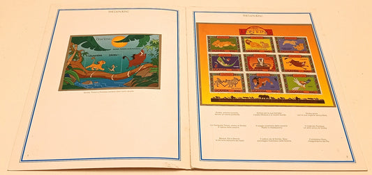 Collezioni Monografiche Bolaffi The Lion King folder francobolli Uganda-RVSa1095