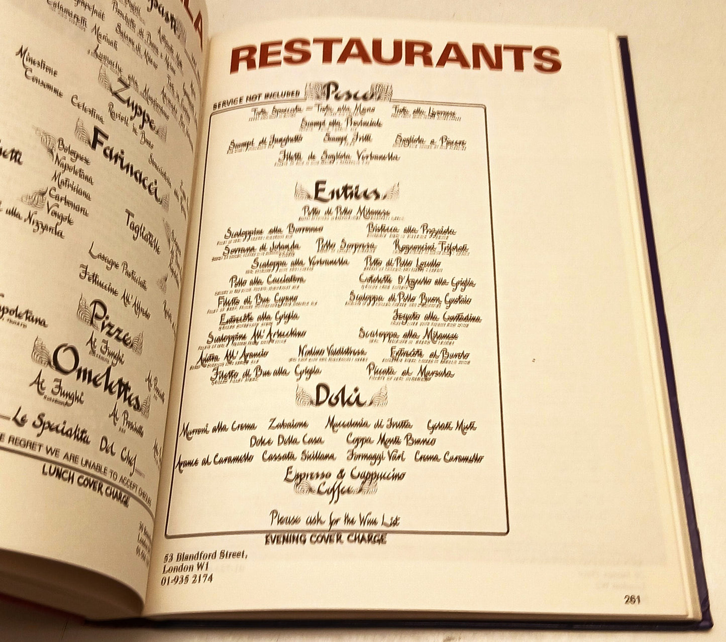 The London books of menus The Selection restaurants- Brombacher- inglese- YFS102