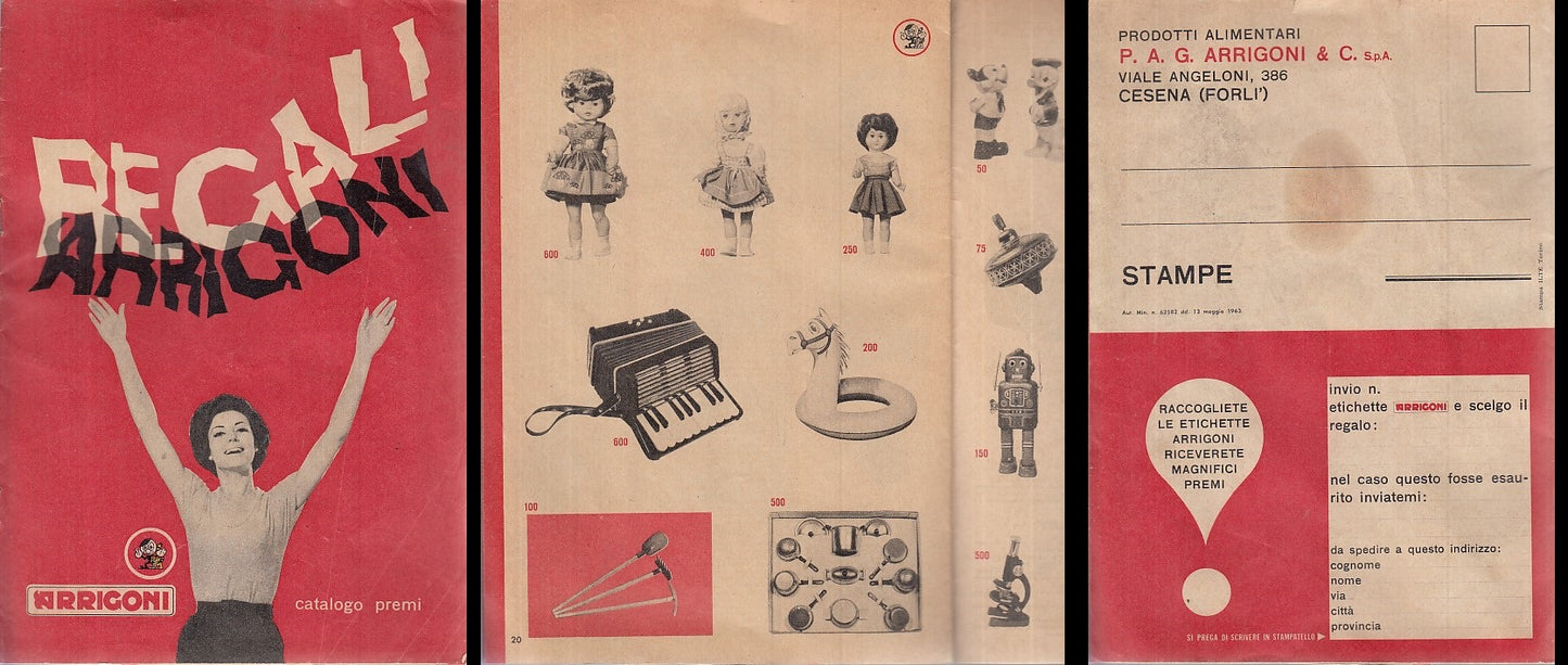 LZ- CATALOGO PREMI REGALI ARRIGONI AGOSTO 1963 - PER LA CASA RAGAZZI VOI- NMX376