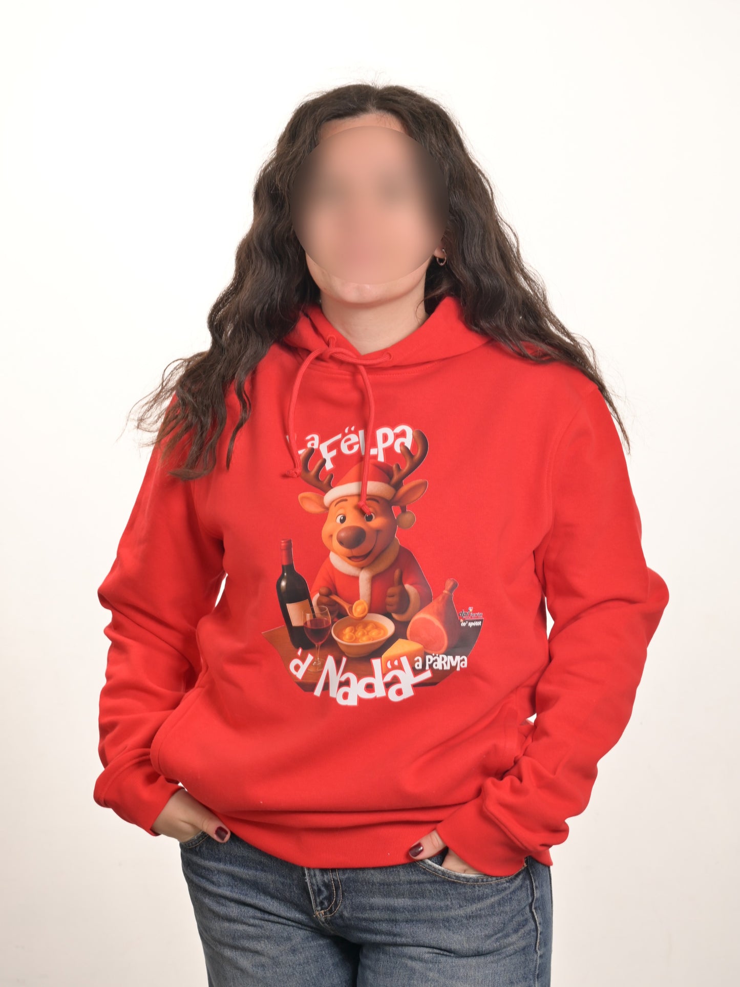 Felpa girocollo manica lunga LA FELPA D'NADAL - Felpa di Natale Vero PARMIGIANO