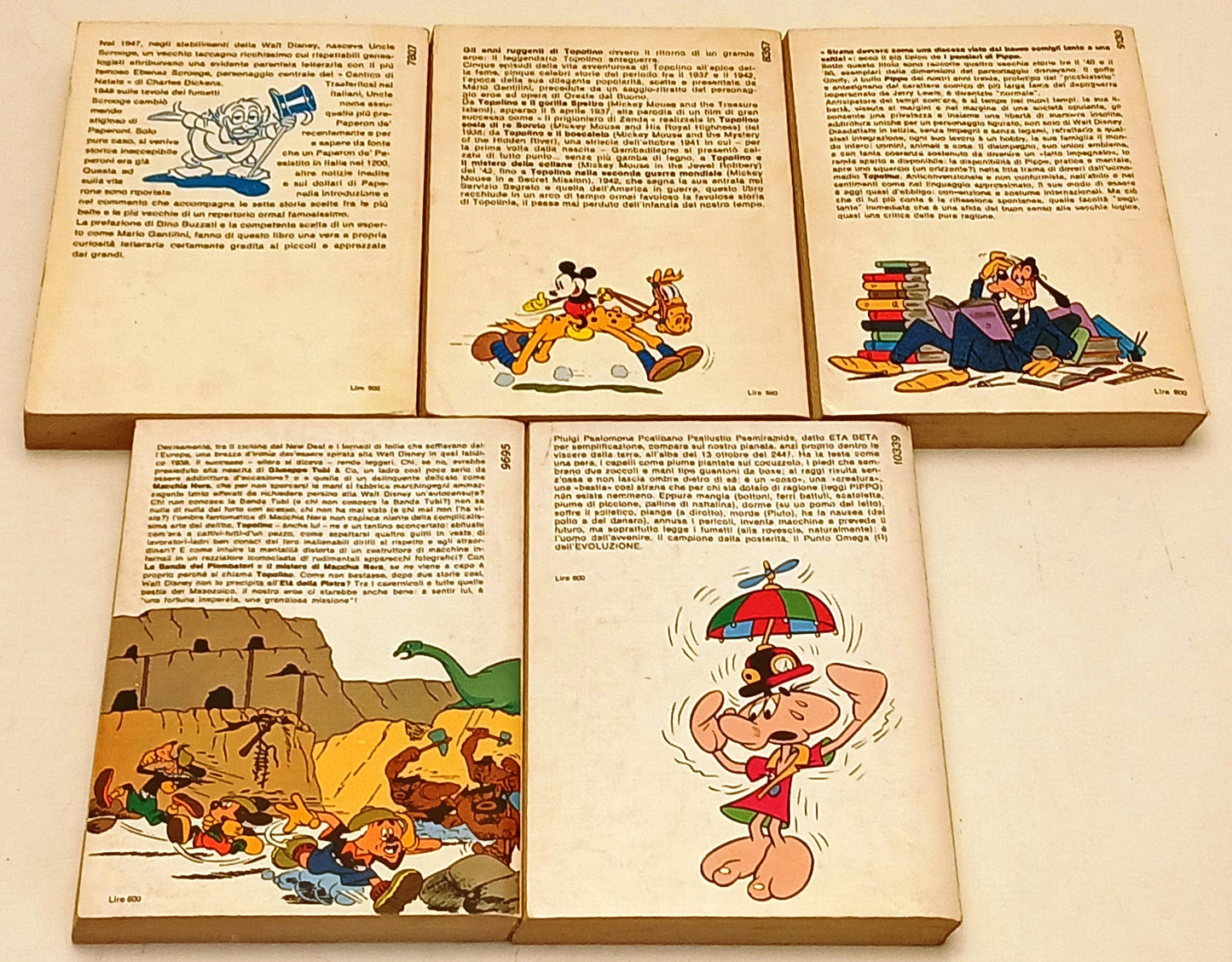 Lotto 5 Oscar Mondadori Disney Topolino Pippo Paperon de' Paperoni - 1a ed.- H26