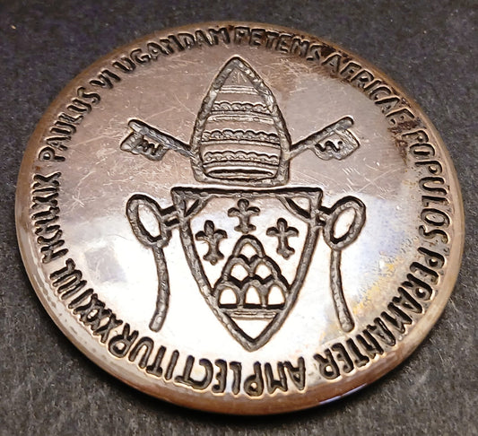 CB- Medaglia Paulus VI viaggio Uganda Africa 1969 MCMLXIX - argento - GTTS173