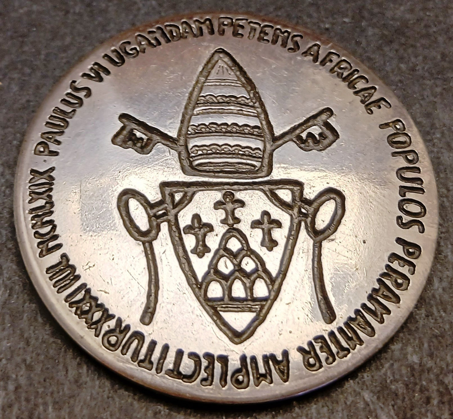 CB- Medaglia Paulus VI viaggio Uganda Africa 1969 MCMLXIX - argento - GTTS172