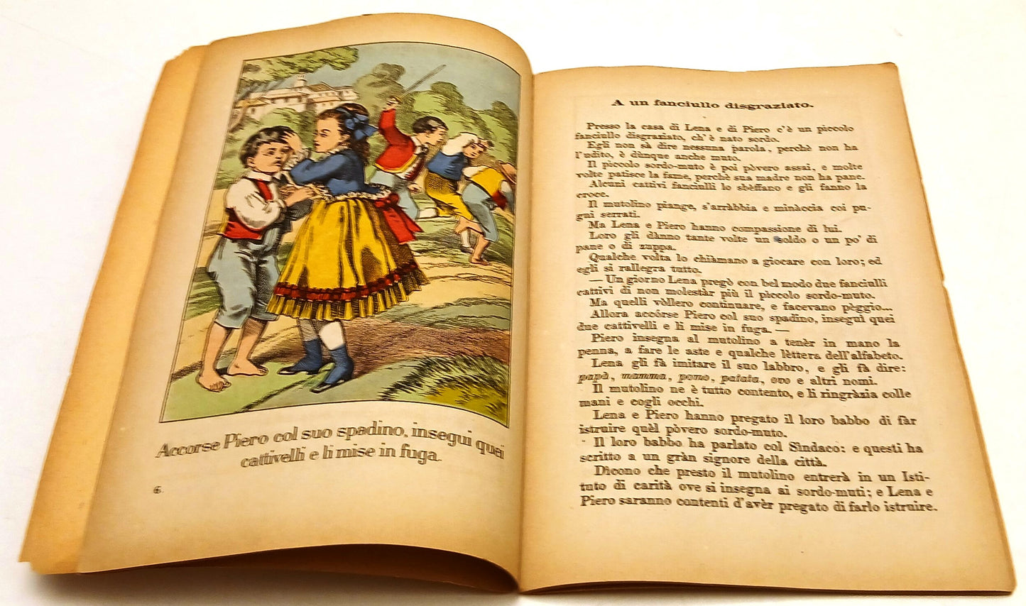 Le buone azioni di Piero e Lena - Giulio Tarra - 1876 - album figurato- RVSa1019