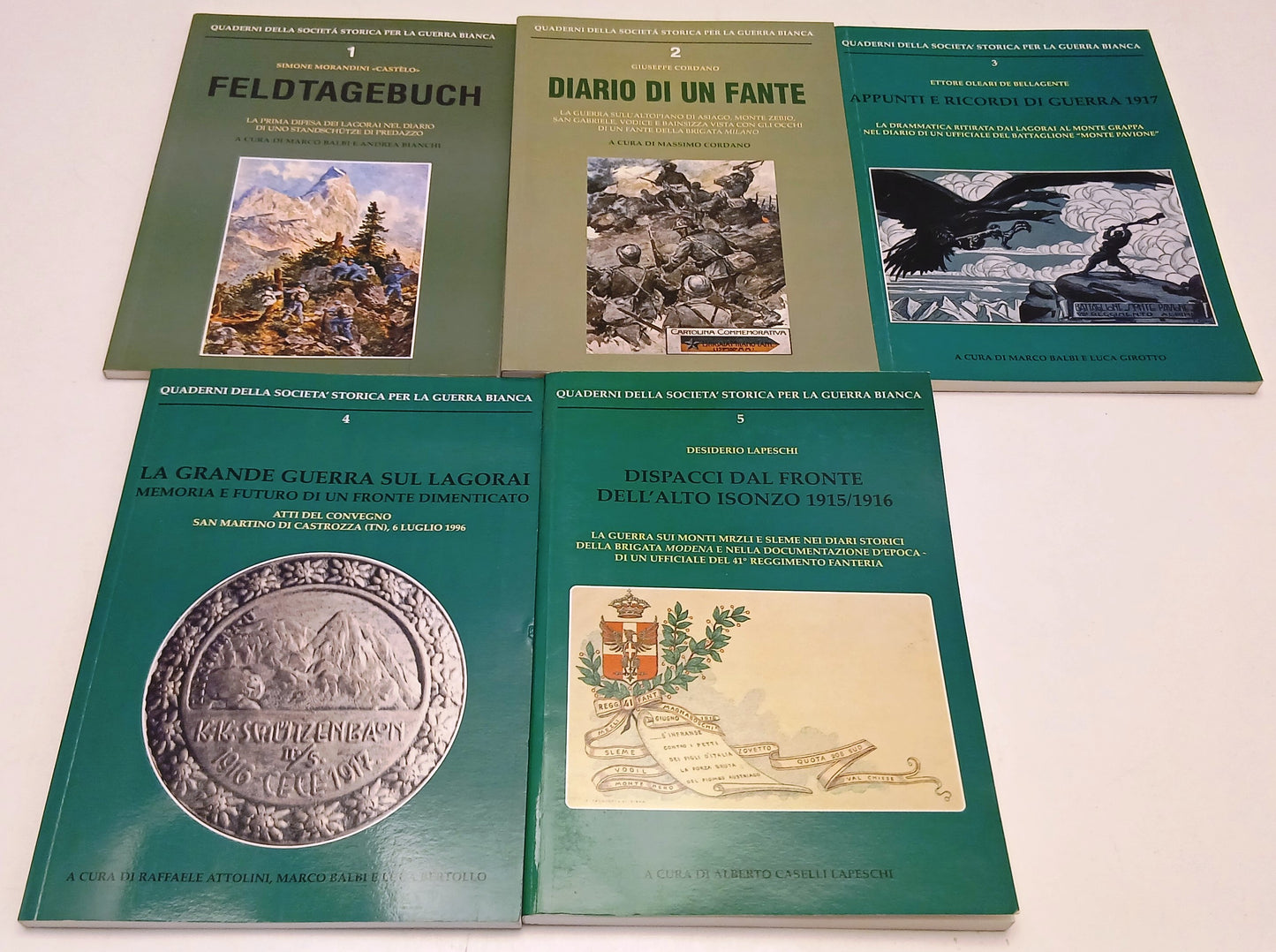 Quaderni della Societa' Storica per la Guerra Bianca Volumi 1/5 - 1a ed.- ZFS233