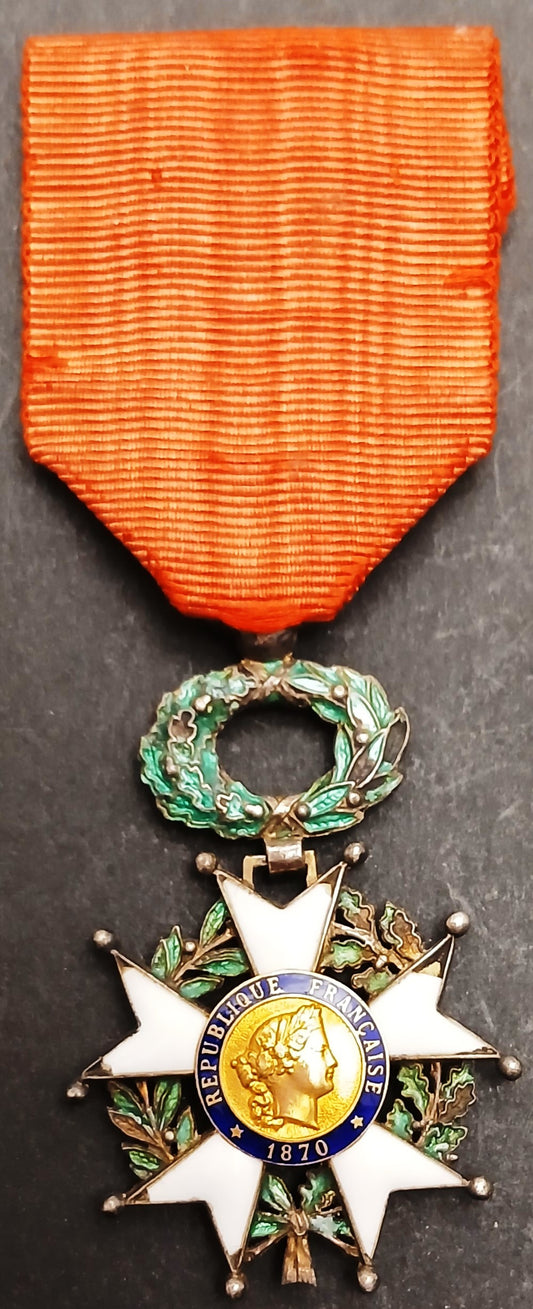 CB- Medaglia Republique Francaise Francia Legione d'onore- con nastrino- GTTS198