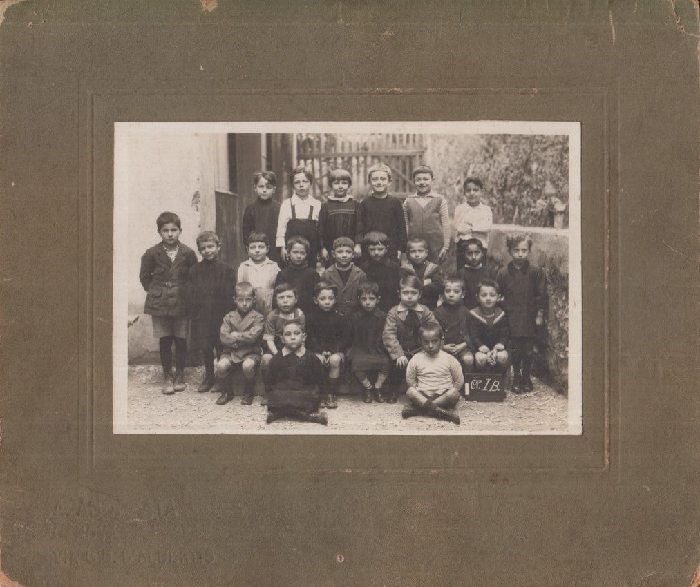 CV- FOTOGRAFIA VINTAGE ANNI TRENTA CLASSE ELEMENTARE ANDREATA GENOVA- XFS65 RFX1