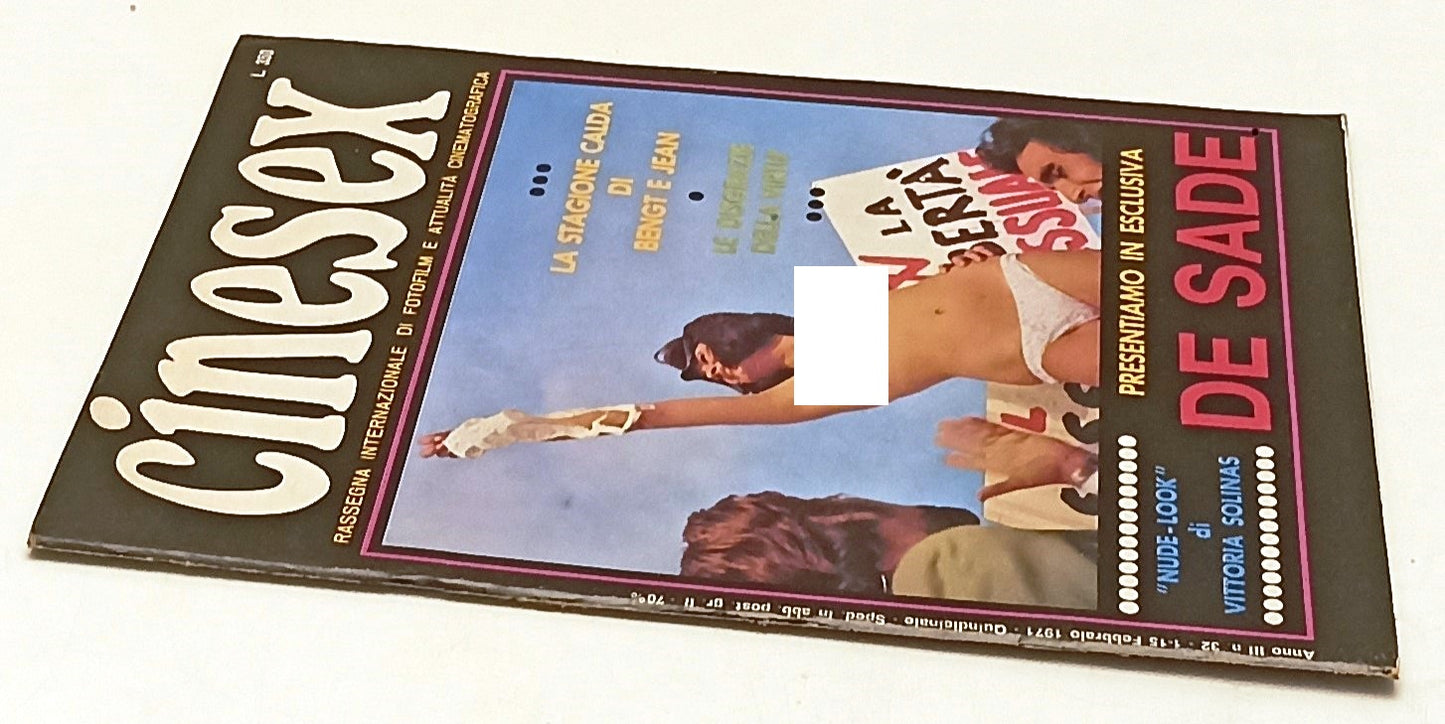 LX- RIVISTA CINESEX ANNO III N.32 1971 DE SADE DISGRAZIE DELLA VIRTU' - RVSa473