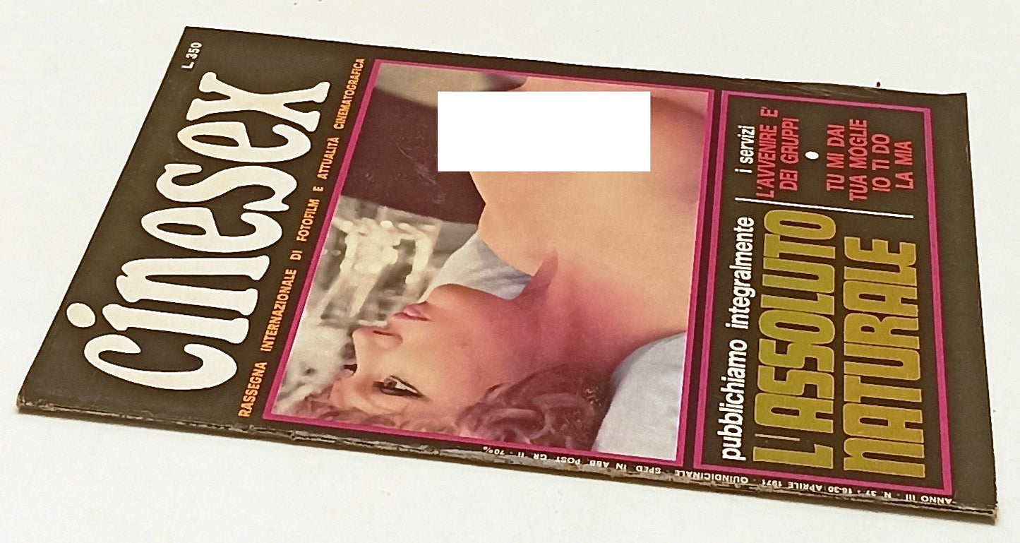 LX- RIVISTA CINESEX ANNO III N.37 1971 L'ASSOLUTO NATURALE - RVSa475