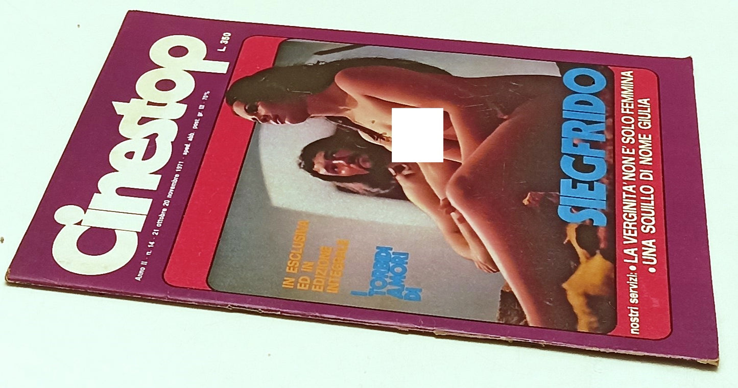 LX- RIVISTA CINESTOP ANNO II N.14 1971 I TORBIDI AMORI DI SIEGFRIDO - RVSa493