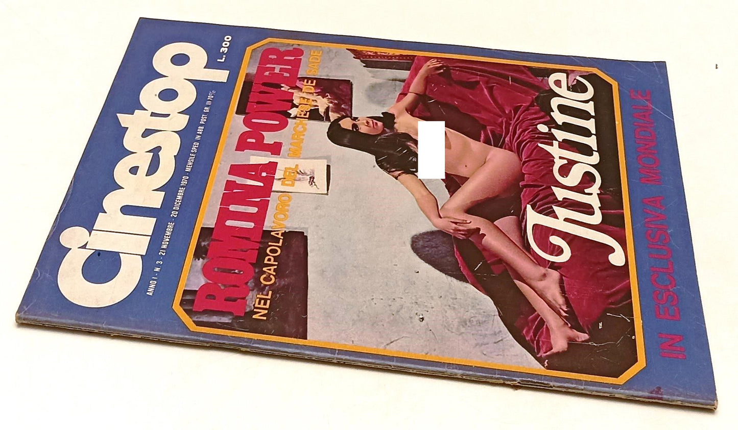 LX- RIVISTA CINESTOP ANNO I N.3 DICEMBRE 1970 ROMINA POWER JUSTINE - RVSa448