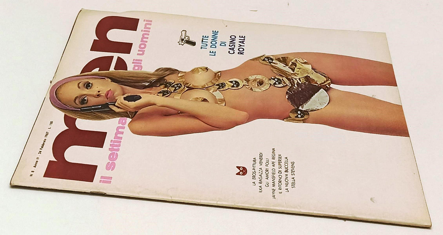 LX- RIVISTA MEN ANNO II N.8 IL SETTIMANALE DEGLI UOMINI CON POSTER 1967- RVSa392