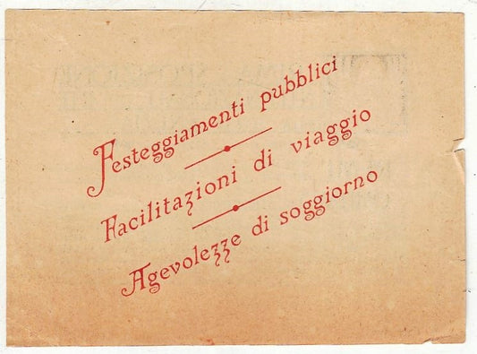 CV- PUBBLICITA' PRIMA ESPOSIZIONE INTERNAZIONALE D'ARTE VENEZIA 1895 - RVSz86
