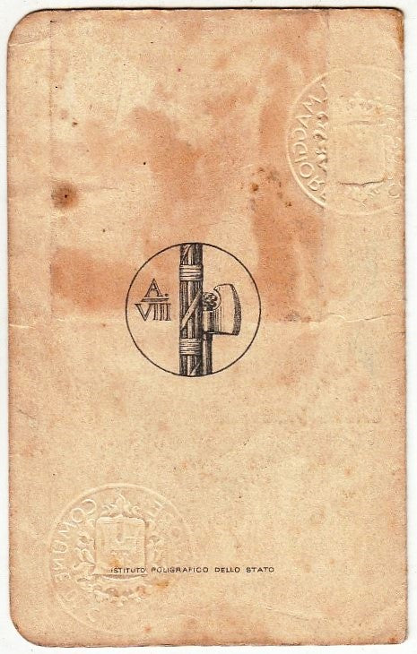 CV- CARTA D'IDENTITA' 1931 - REGNO D'ITALIA COMUNE DI CASALMAGGIORE - RVSz90