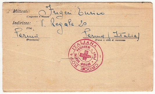 CV- LETTERA POSTA PER PRIGIONIERI E INTERNATI CIVILI DI GUERRA 1945 - RVSz93