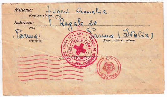 CV- LETTERA POSTA PER PRIGIONIERI E INTERNATI CIVILI DI GUERRA 1945 - RVSz95