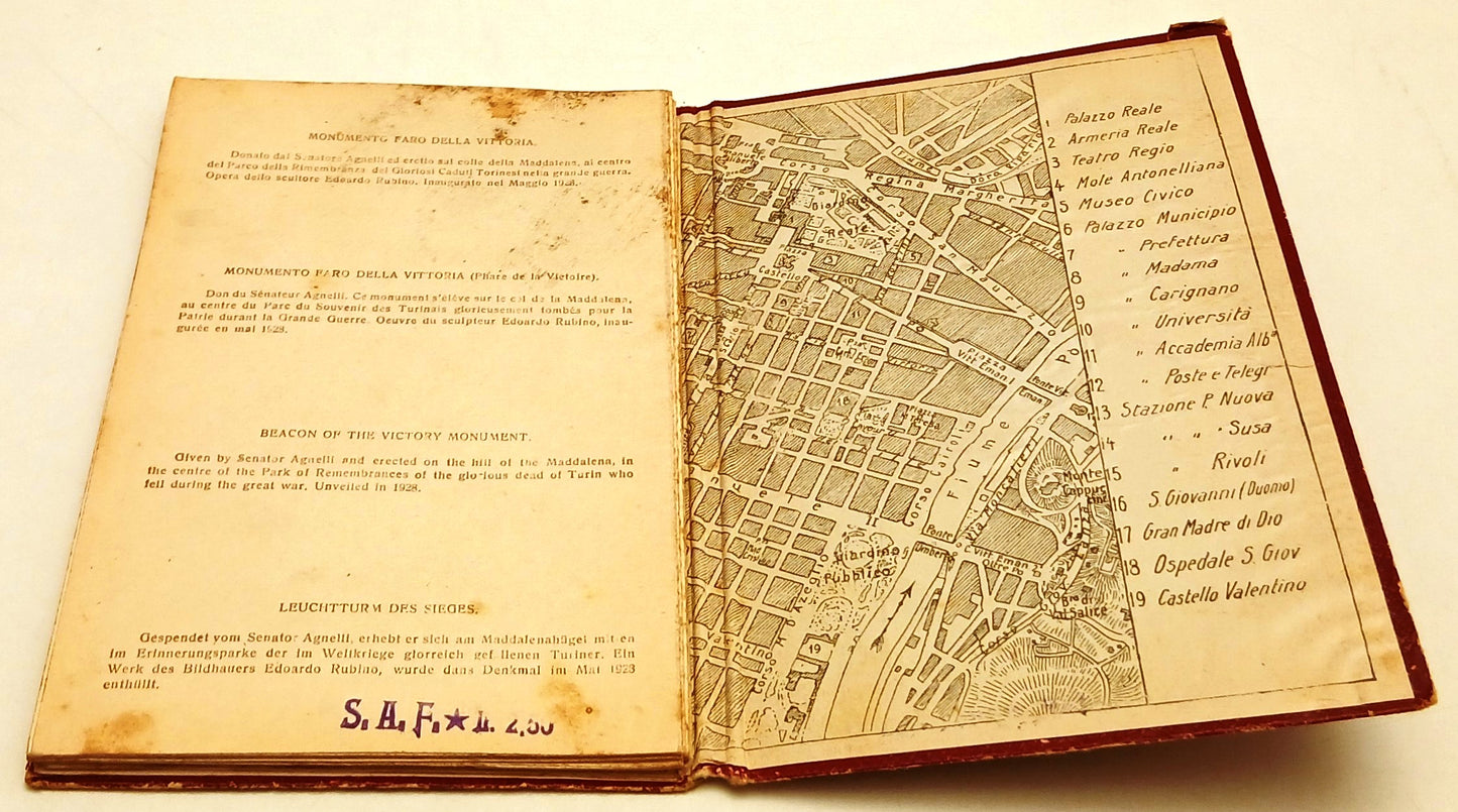 Ricordo di Torino - Pieghevole a fisarmonica con cartoline - anni '20 - ZFS200