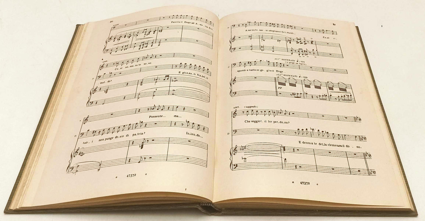 LT- SIMON BOCCANEGRA OPERA CANTO PIANOFORTE - GIUSEPPE VERDI- RICORDI- C- YFS460