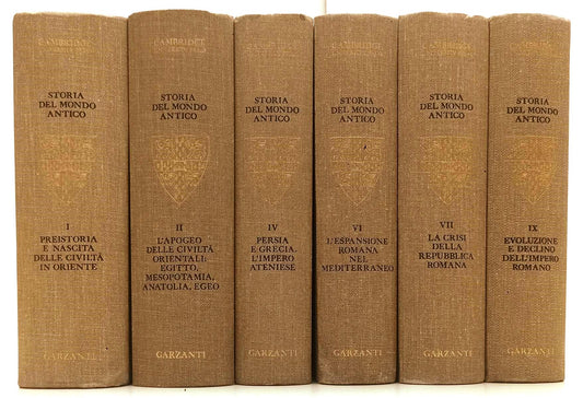 LS- STORIA DEL MONDO ANTICO 6 VOLUMI I,II,IV,VI,VII,IX OFFERTA- GARZANTI- BLCP43