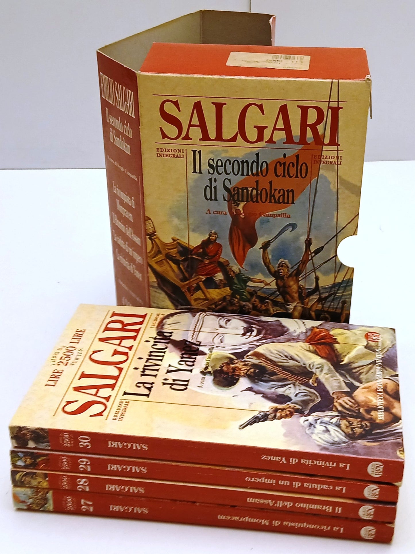LN- IL SECONDO CICLO DI SANDOKAN COFANETTO 4 VOLUMI - SALGARI - NEWTON BEN - XFS