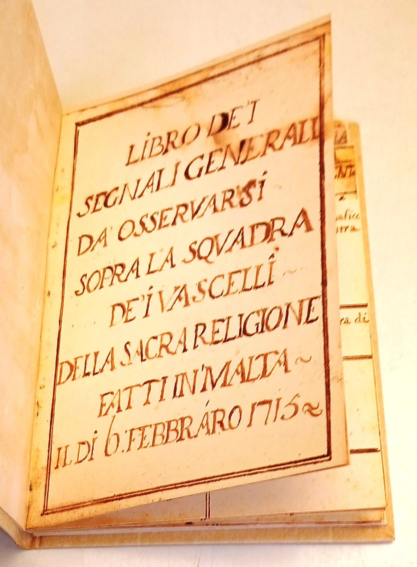 Libri segnali generali squadra vascelli sacra religione Malta- anastatica-ZFS119