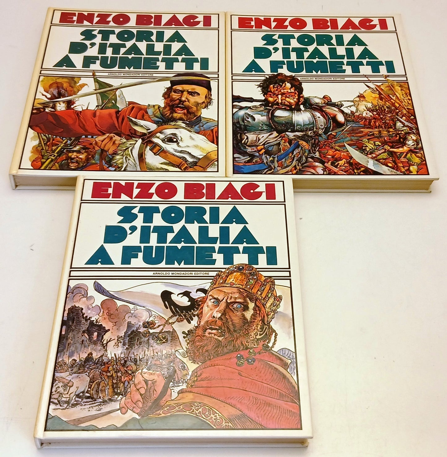 Storia d'Italia a Fumetti 3 volumi - Enzo Biagi - Mondadori - a fumetti - E26